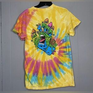 Y2K Santa Cruz Skateboards Speed Wheels Toxic Hand Vibrant Tie-Dye Medium